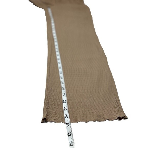 C/Meo Collective Beige Textured Pull On High Waist Wide Leg Trouser Pant Women M - Picture 6 of 10